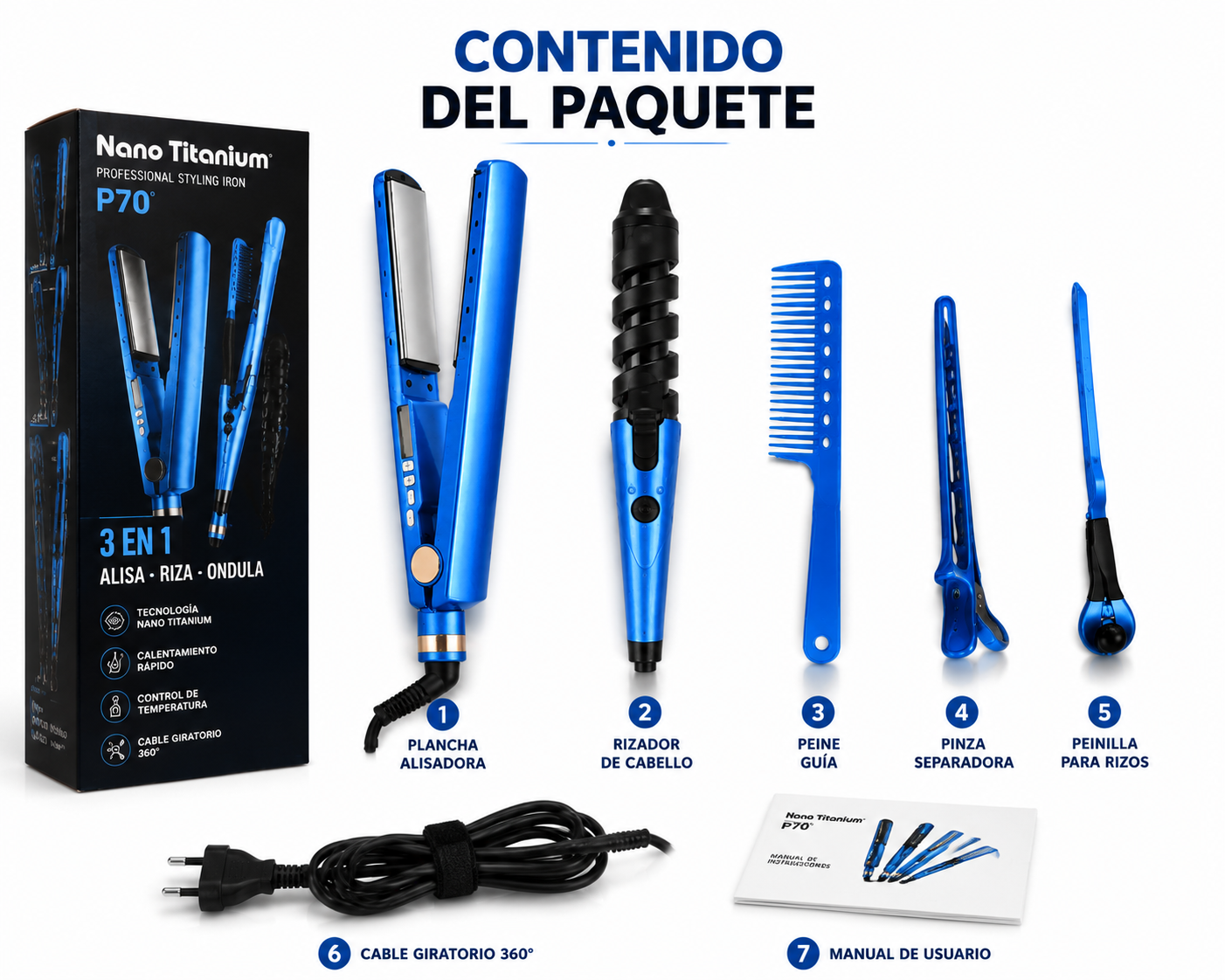 Características del producto Nano Titanium P70