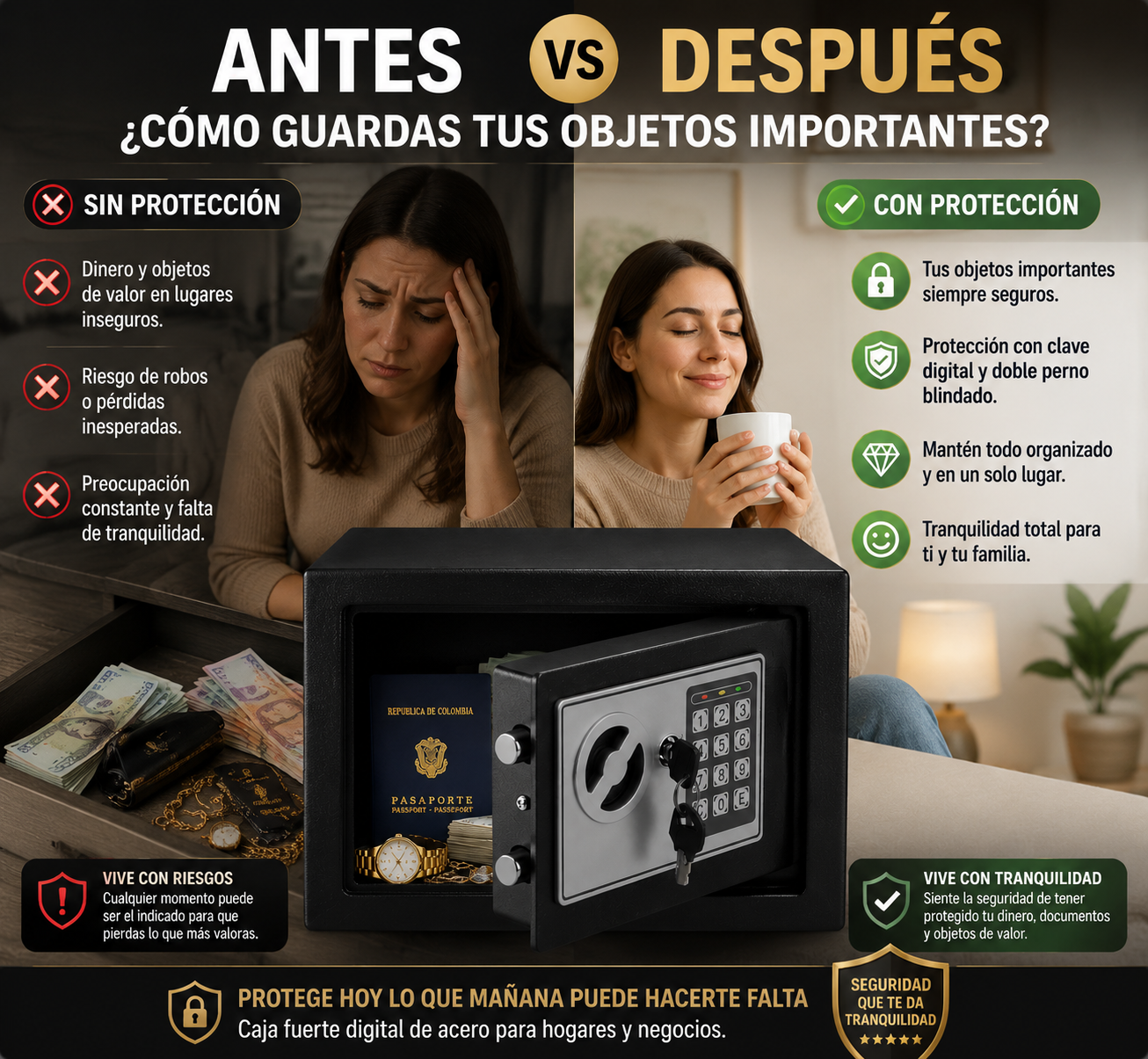 Caja fuerte digital de acero - oferta especial
