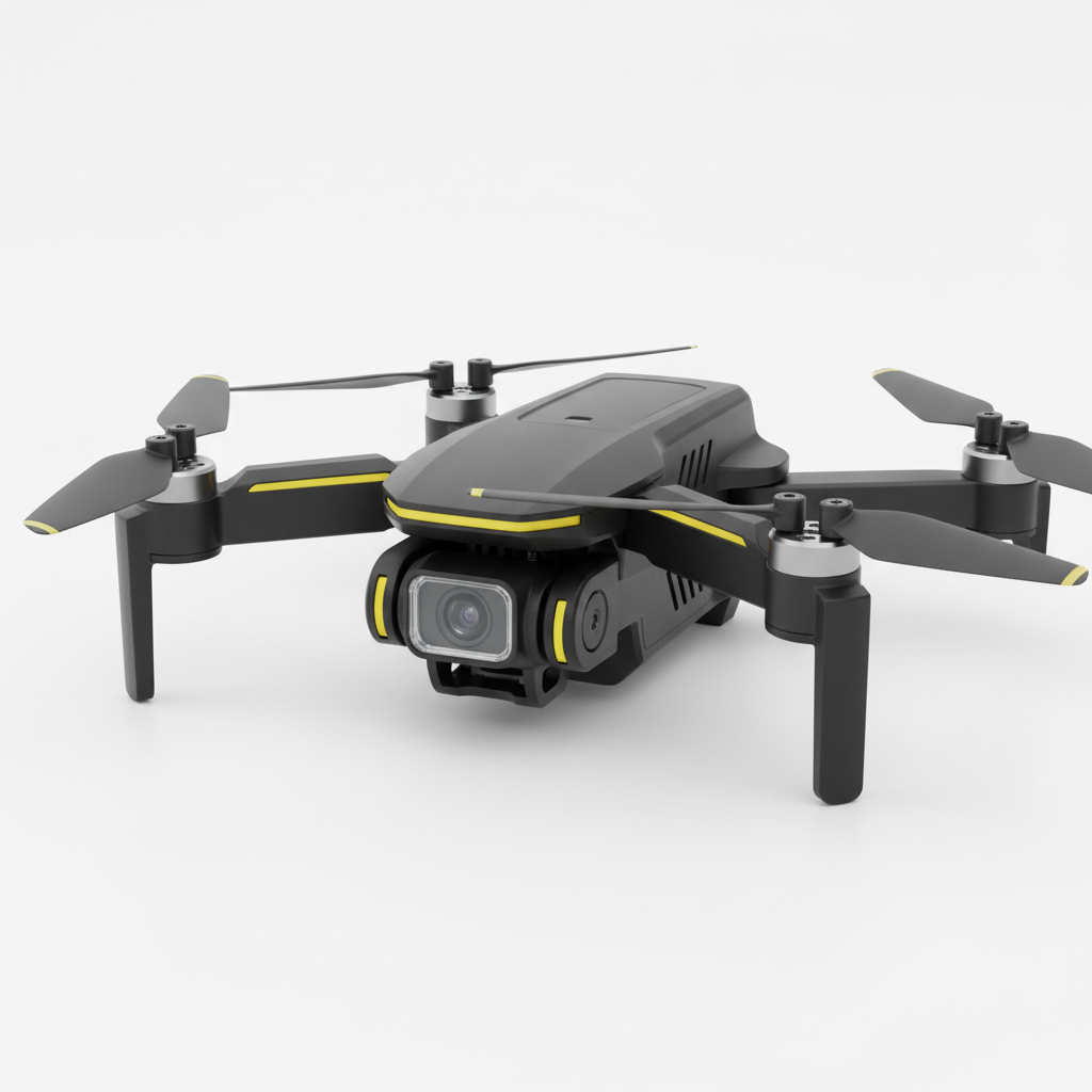 Detalle cámara y cuerpo del drone