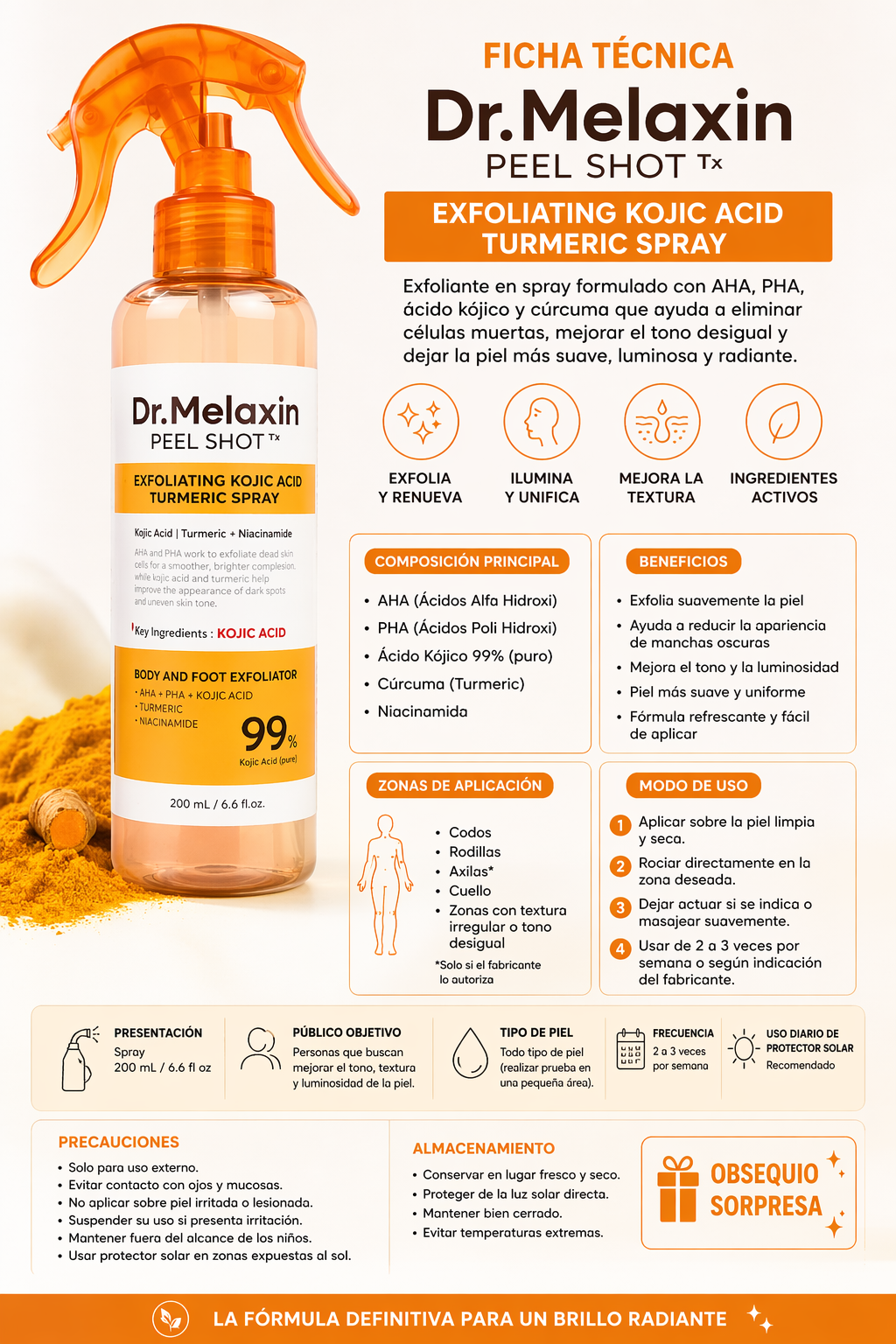 Combo Dr. Melaxin – EX-CICA Cream + Peel Shot Tx Spray Exfoliante